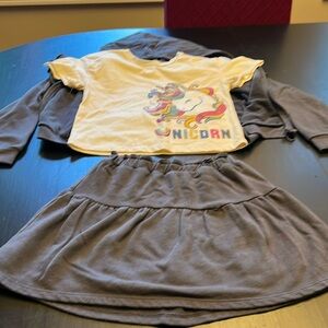 365 KIDS -Girls 3 piece skirt-short set.size 7